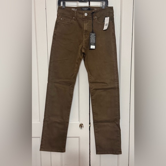 Liverpool Regent Relaxed Straight Colored Denim in Tobacco - Picture 3 of 7